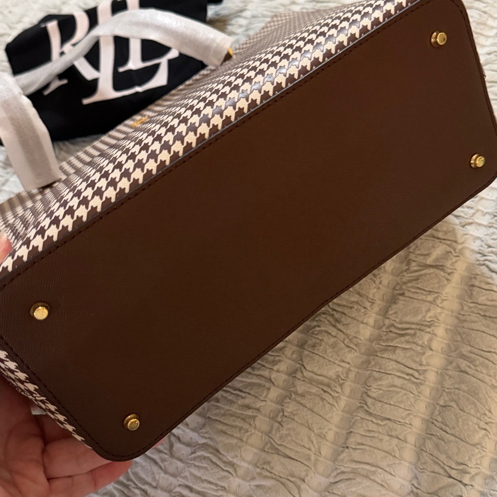 Lauren Ralph Lauren Medium Karly houndstooth/plaid tote-NWT - Picture 6 of 6